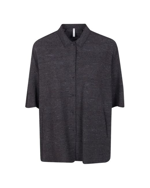 Boboutic Blue Collared Short-Sleeve Shirt