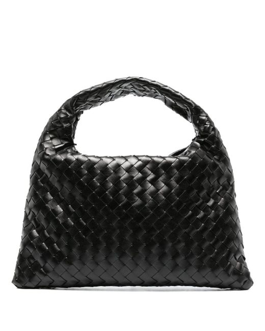 Bottega Veneta Black Small Hop Leather Tote Bag