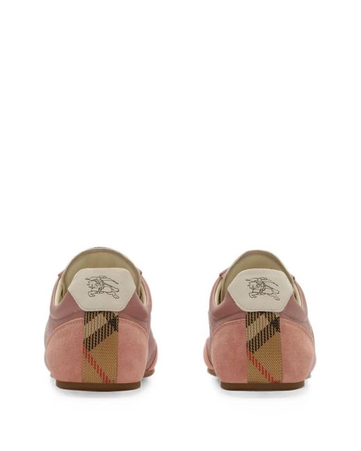 Burberry Brown Leather Knight Runner Sneakers