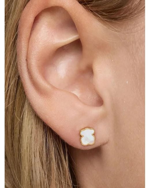 Tous Natural 14Kt Gelbgoldohrringe Mit Perlmutt