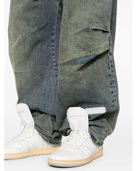 PDF Blue Front-Pleat Jeans for men