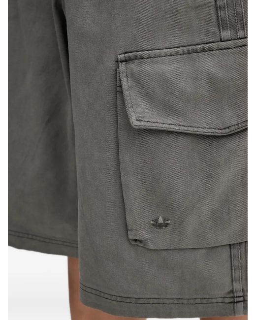 Adidas Gray Cargo-Pocket Shorts