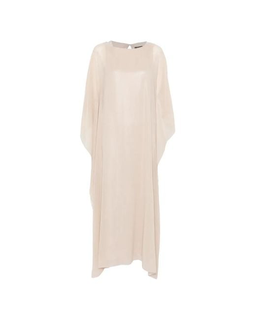 Peserico White Crew-Neck Maxi Dress