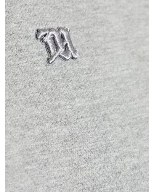 T-Shirt En Coton À Logo Brodé M I S B H V pour homme en coloris Gray