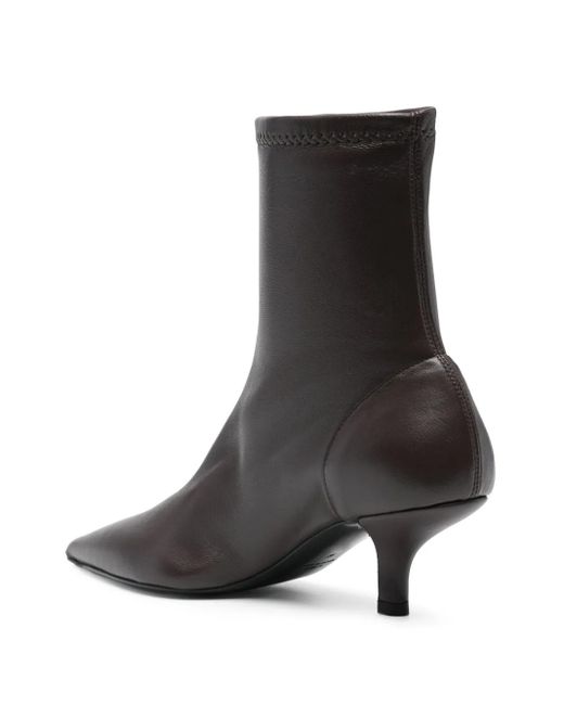Totême  Brown 55Mm The Heeled Sock Boots