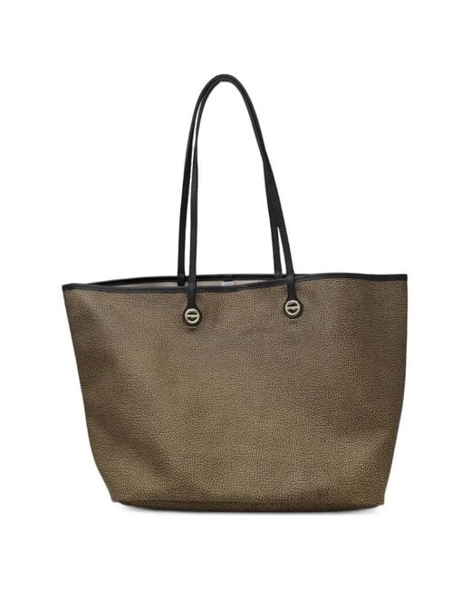Borsa A Spalla Con Manico di Borbonese in Brown