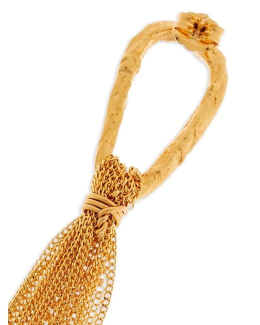 Forte_forte Metallic Chain Tassel Earrings