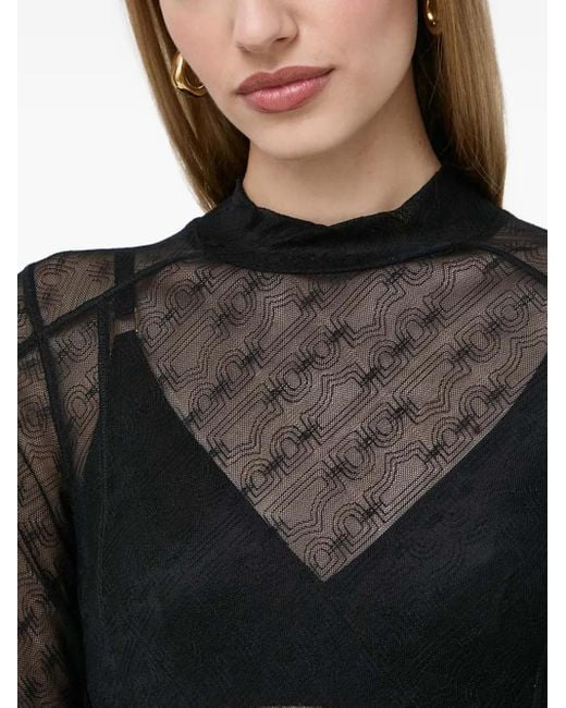 Boss モックネック トップ Black