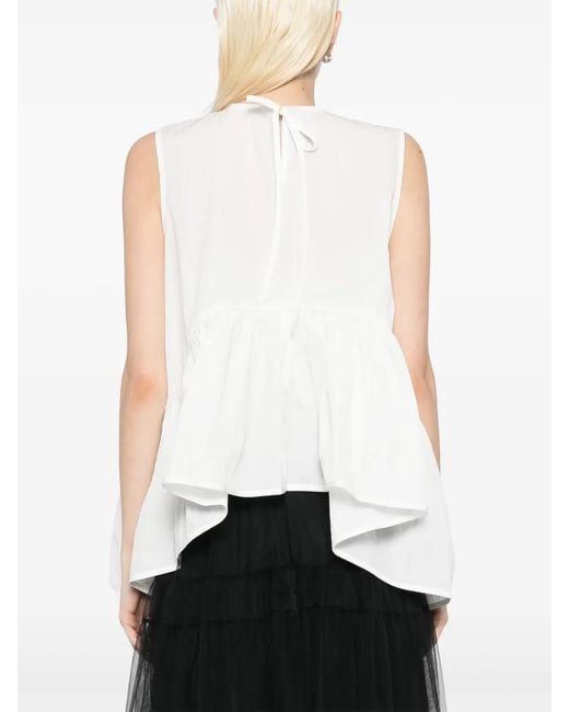 CECILIE BAHNSEN White Asta Tiered Top