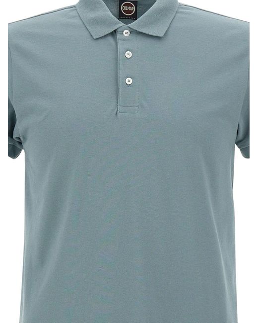 Colmar Blue Logo-Patch Piqué Polo Shirt for men