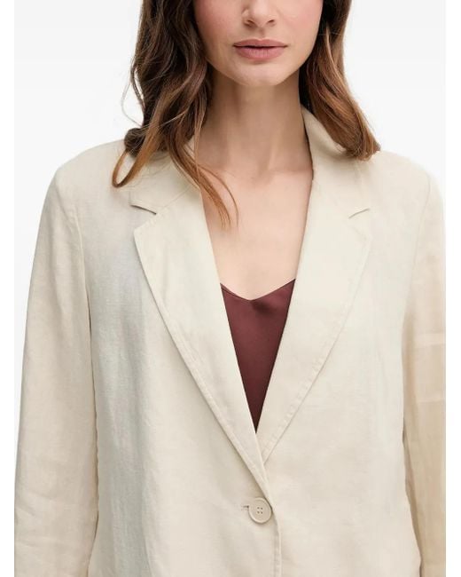 Benetton Natural Notched Lapels Jacket