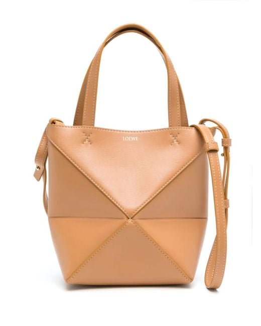 Loewe パズル フォールド ハンドバッグ ミニ Natural