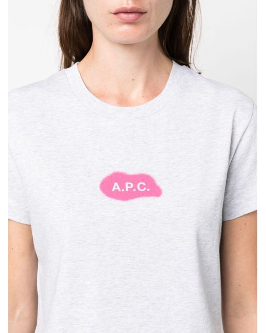 A.P.C. Astoria Logo-print T-shirt in het White