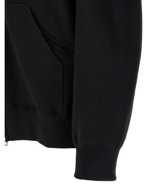Sacai Black X Carhartt Wip Logo-Patch Zip-Up Hoodie for men