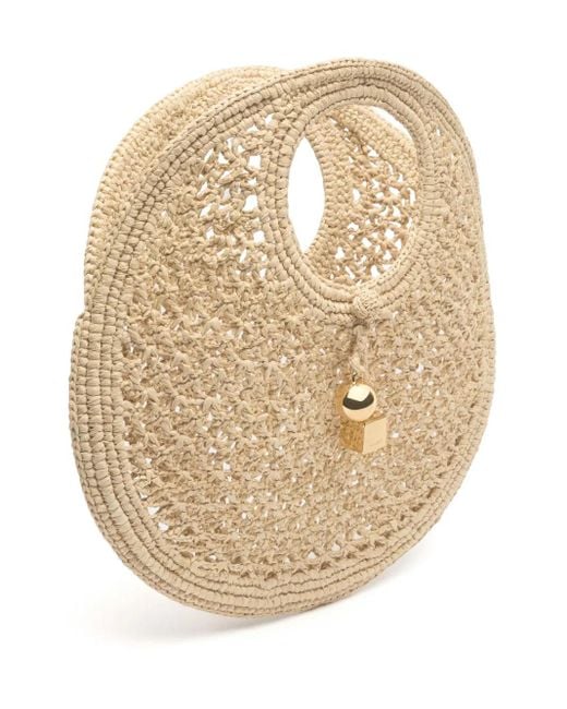 Jacquemus Metallic Le Petit Rond Beach Bags