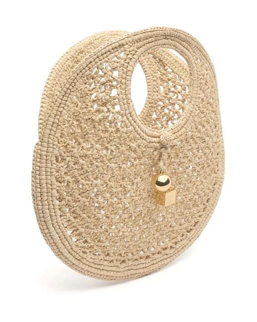 Jacquemus Metallic Le Petit Rond Beach Bags