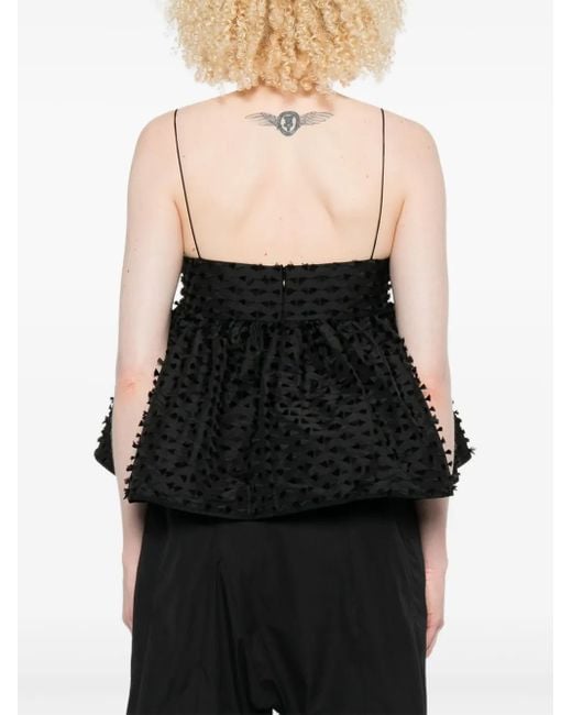 CECILIE BAHNSEN Top Met 3D-Detail in het Black