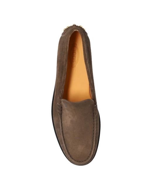 Tod's White Studded Loafers
