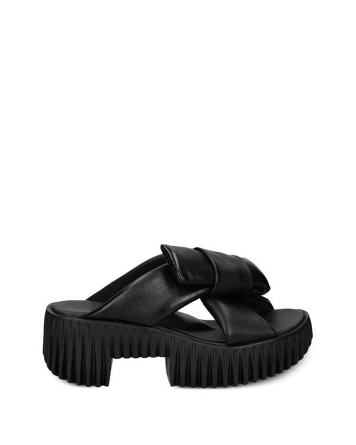 4Ccccees Black Plia Bow Platform Sandals