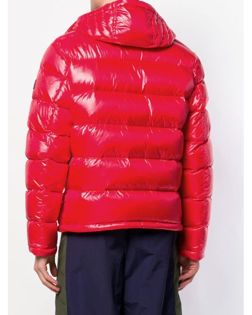 BOSS by HUGO BOSS Hooded Puffer Jacket in Red for Men | Lyst