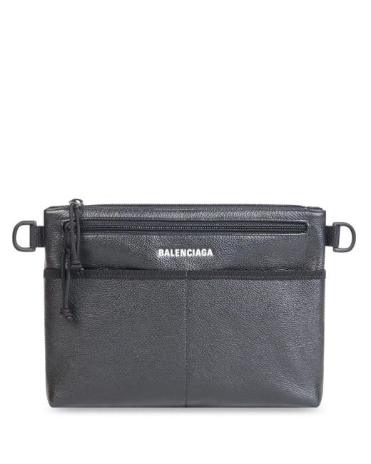 Balenciaga Gray Explorer Flat-pouch Crossbody Bag for men