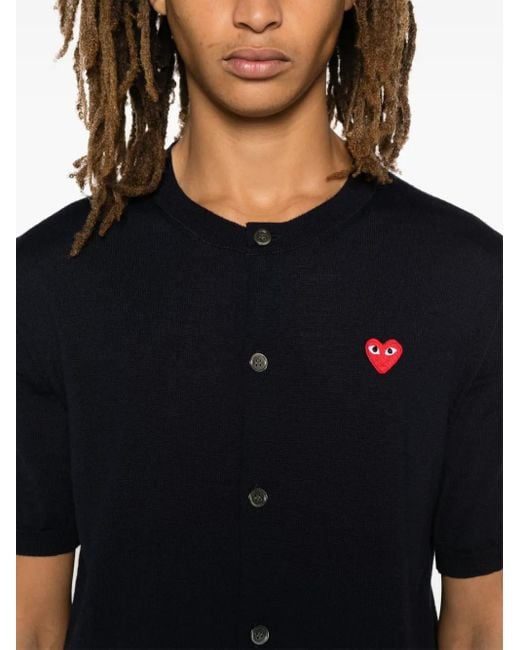 COMME DES GARÇONS PLAY Black Heart-Patch Cardigan