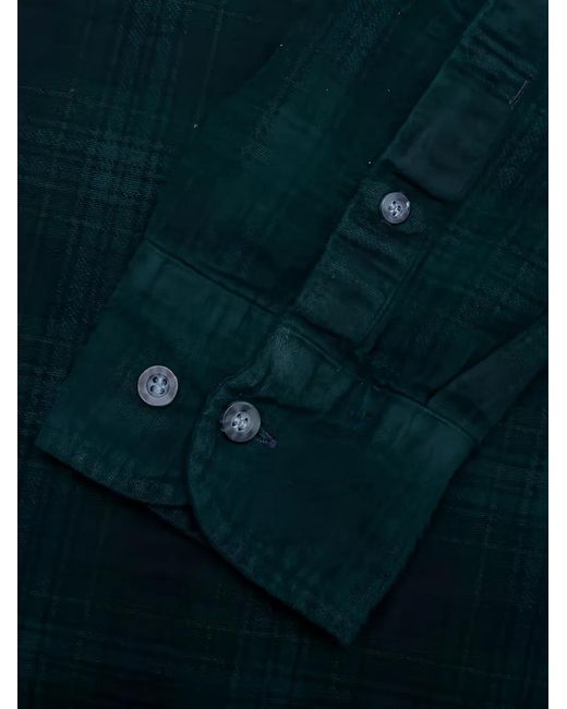 Needles Blue Over Dye Flannel Shirt for men