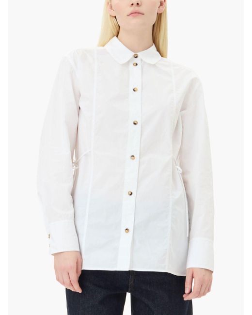 Ganni White Poplin Shirt