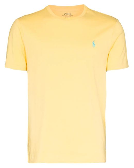 Polo Ralph Lauren Yellow Crew Neck Cotton T-shirt for men