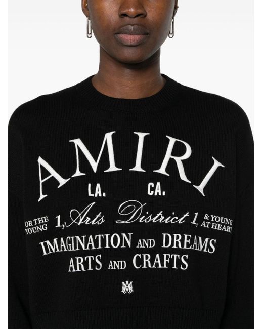 Amiri Black Pullover mit Logo-Stickerei