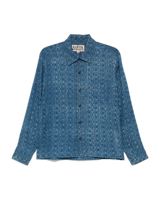 Camicia Con Stampa di Kartik Research in Blue da Uomo