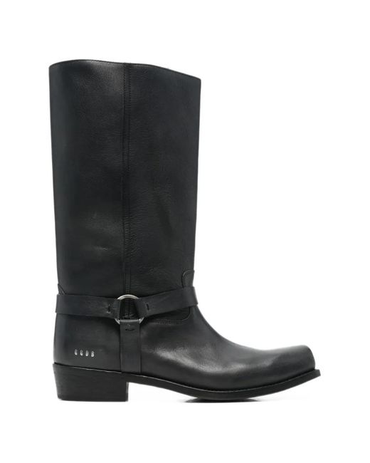 Golden Goose Deluxe Brand Black Distressed Harness Boots for men