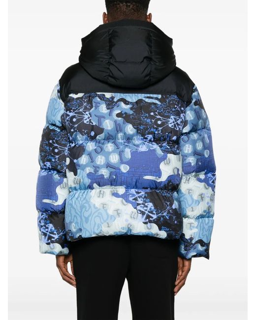Off-White c/o Virgil Abloh Blue Camo Down Jacket for men