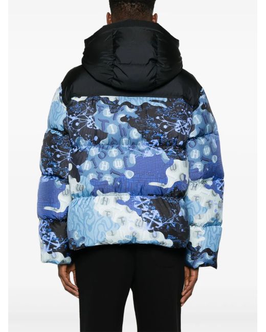 Off-White c/o Virgil Abloh Blue Camo Down Jacket for men