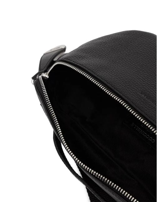 Coccinelle Black Leather Belt Bag for men
