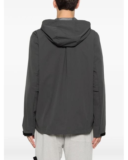 Rains Gray Mito Hooded Touch-Strap Jacket for men