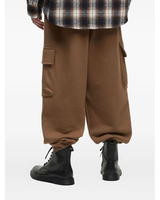 Alpha Industries Brown Cargo-Pocket Track Pants for men