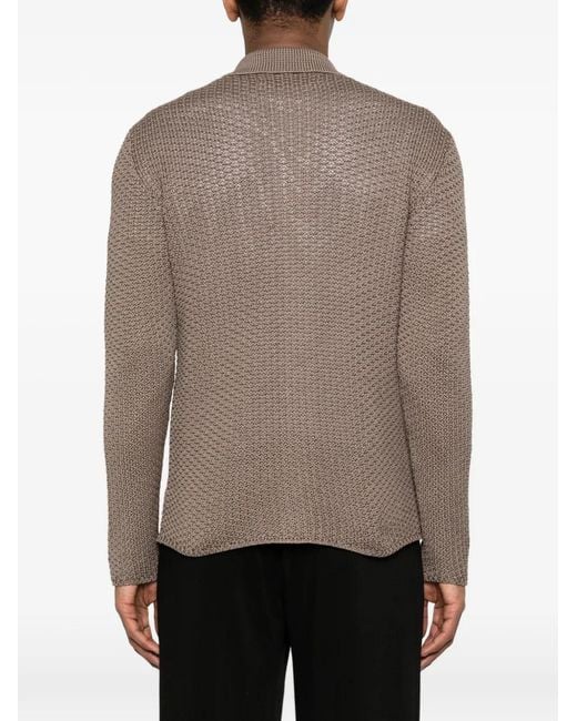 Tagliatore Brown Cardigan À Poches Plaquées for men