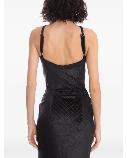 Amir Slama Black Halterneck Stretch Body