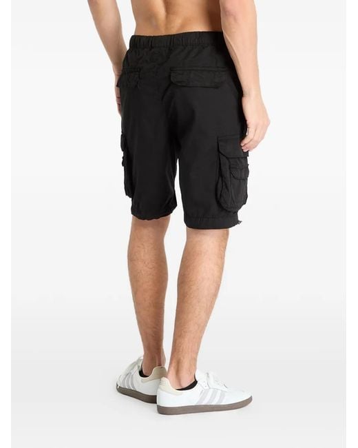 Urban Classics Black Drawstring Cargo Shorts for men