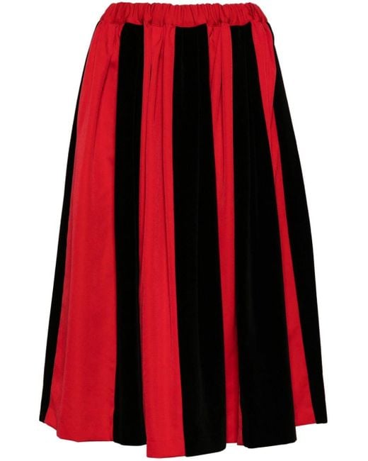 Comme des Garçons Red Bicolor Skirt