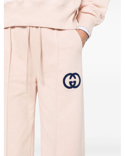 Pantaloni con motivo GG di Gucci in Pink