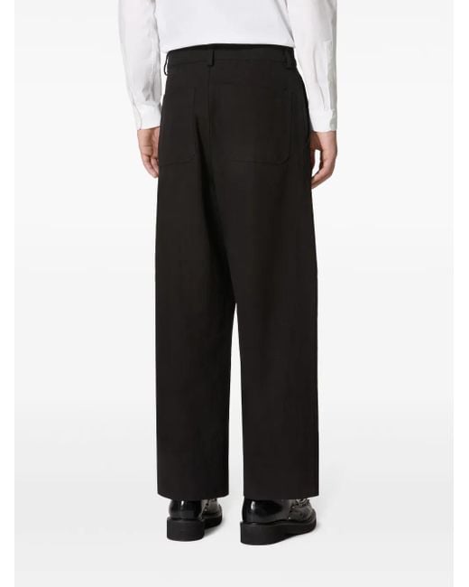 Valentino Garavani Black Canvas Cargo Trousers for men