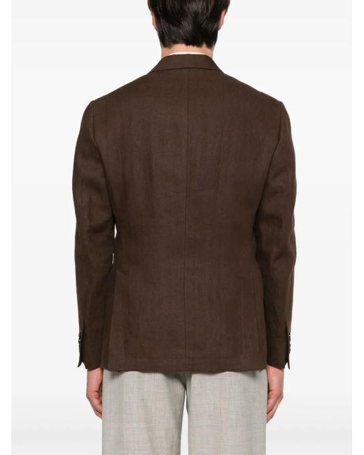 Lardini Brown Linen Blazer for men