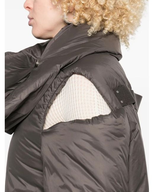 Rick Owens Gray Zip-Front Cropped Jacket