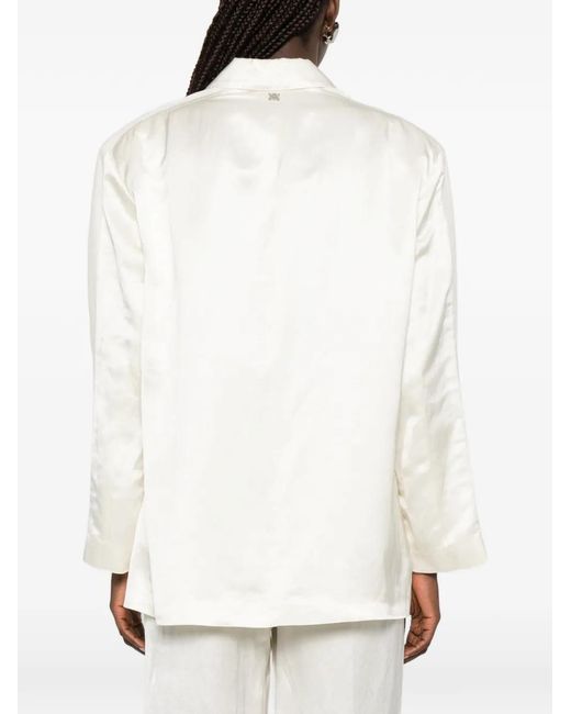 Panicale White Peak-Lapel Blazer