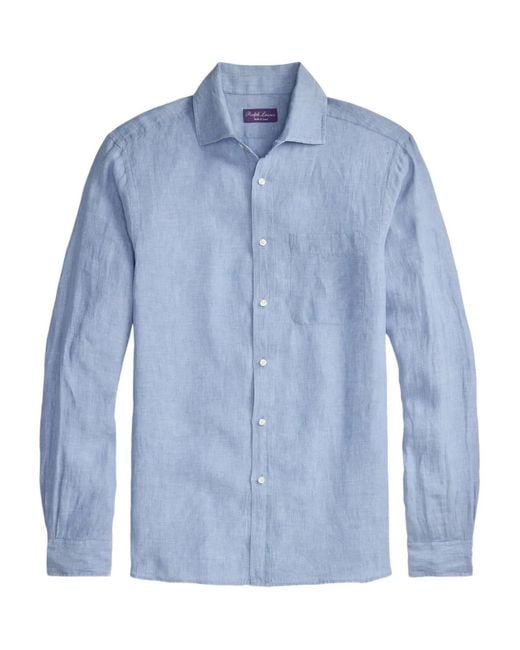 Ralph Lauren Blue Chemise À Poche Poitrine for men