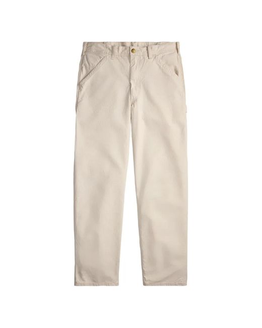 Polo Ralph Lauren White Pantalon Droit À Détail De Peinture for men
