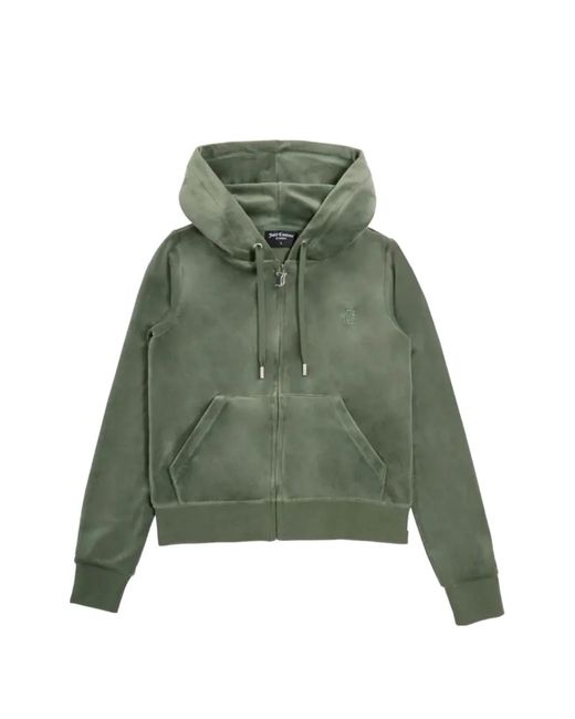 Juicy Couture Green Robertson Velour Hoodie