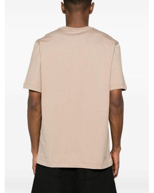 MSGM Natural T-shirt With Logo for men